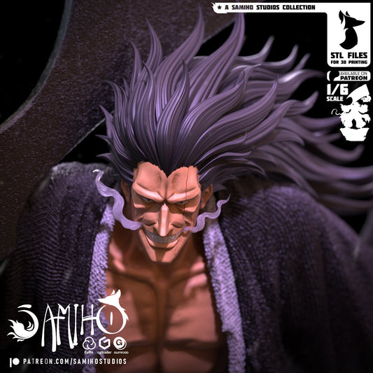 Zaraki Kenpachi Résine de Collection Yagami Studio Figurine et statue résine de collection manga animé comics imprimé et peinte à la main