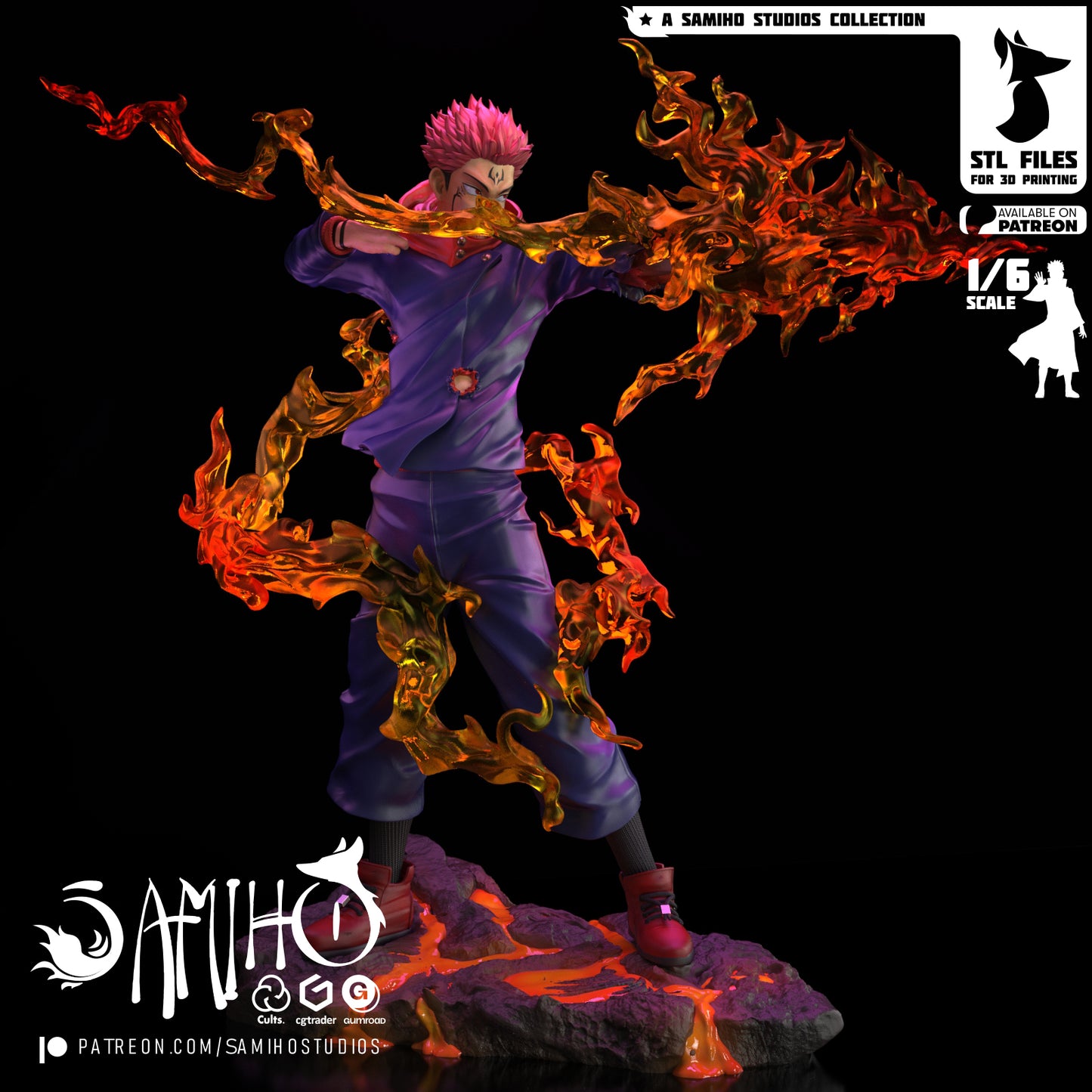 Figurine résine Sukuna Yuji Jujutsu Kaisen