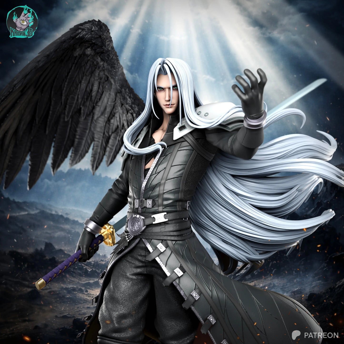 Sephiroth Résine de Collection Yagami Studio Figurine et statue résine de collection manga animé comics imprimé et peinte à la main
