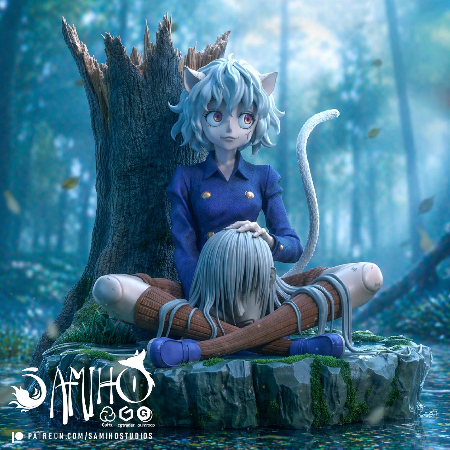 Neferpitou Résine de Collection Yagami Studio Figurine et statue résine de collection manga animé comics imprimé et peinte à la main