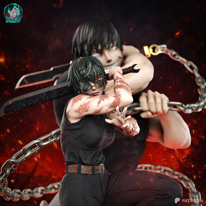 Maki x Toji Résine de Collection Yagami Studio Figurine et statue résine de collection manga animé comics imprimé et peinte à la main