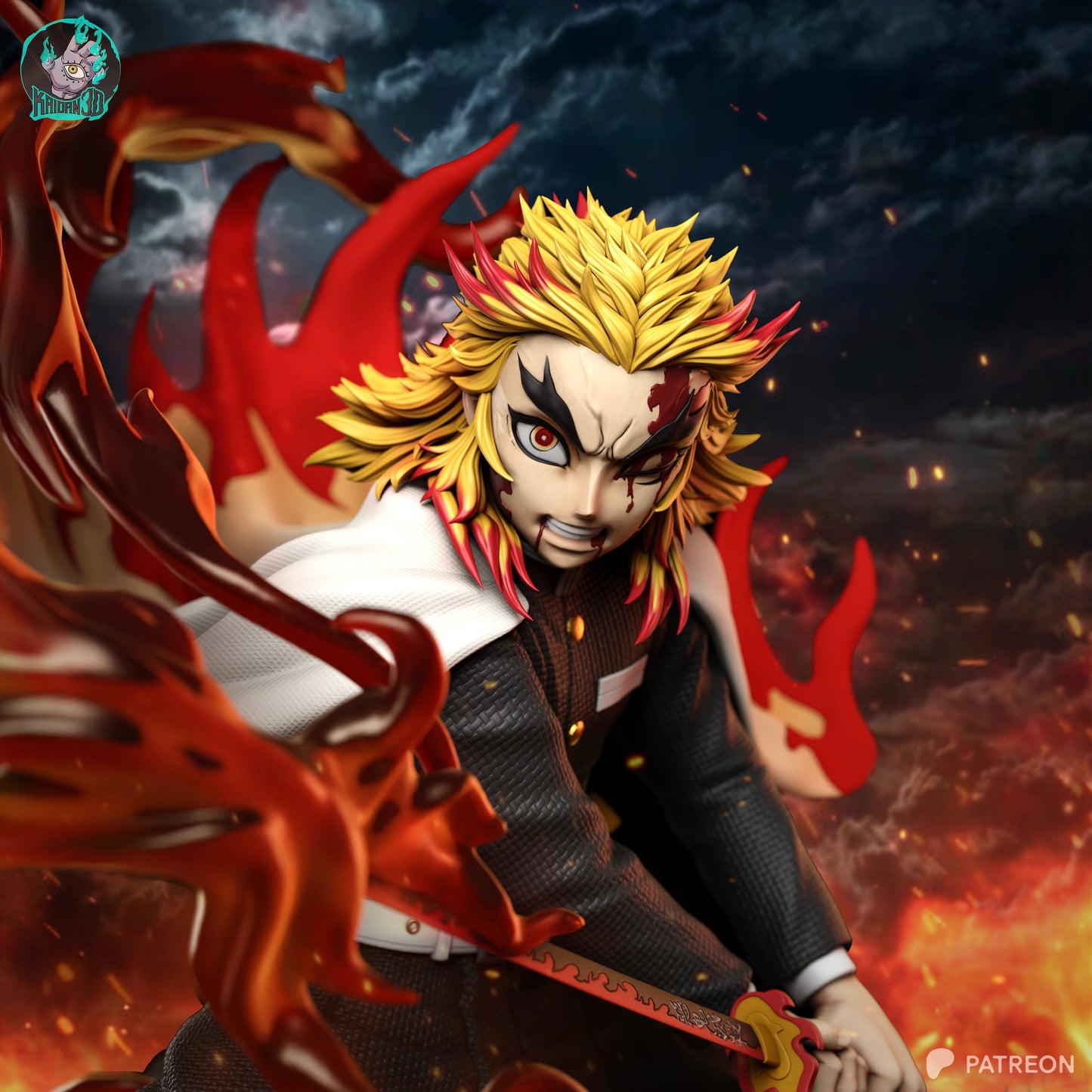 Rengoku Résine de Collection Yagami Studio Figurine et statue résine de collection manga animé comics imprimé et peinte à la main