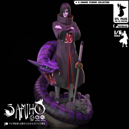 Orochimaru Akatsuki Résine de Collection Yagami Studio Figurine et statue résine de collection manga animé comics imprimé et peinte à la main