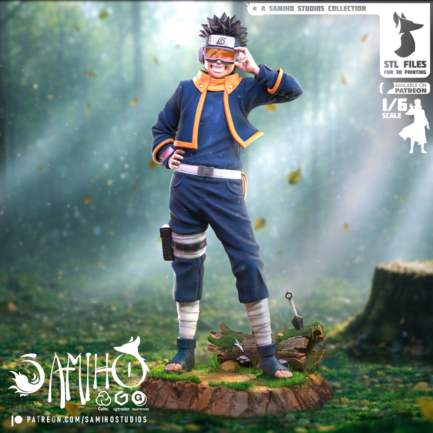 Obito Young Résine de Collection Yagami Studio Figurine et statue résine de collection manga animé comics imprimé et peinte à la main
