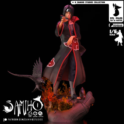 Itachi Akatsuki Résine de Collection Yagami Studio Figurine et statue résine de collection manga animé comics imprimé et peinte à la main