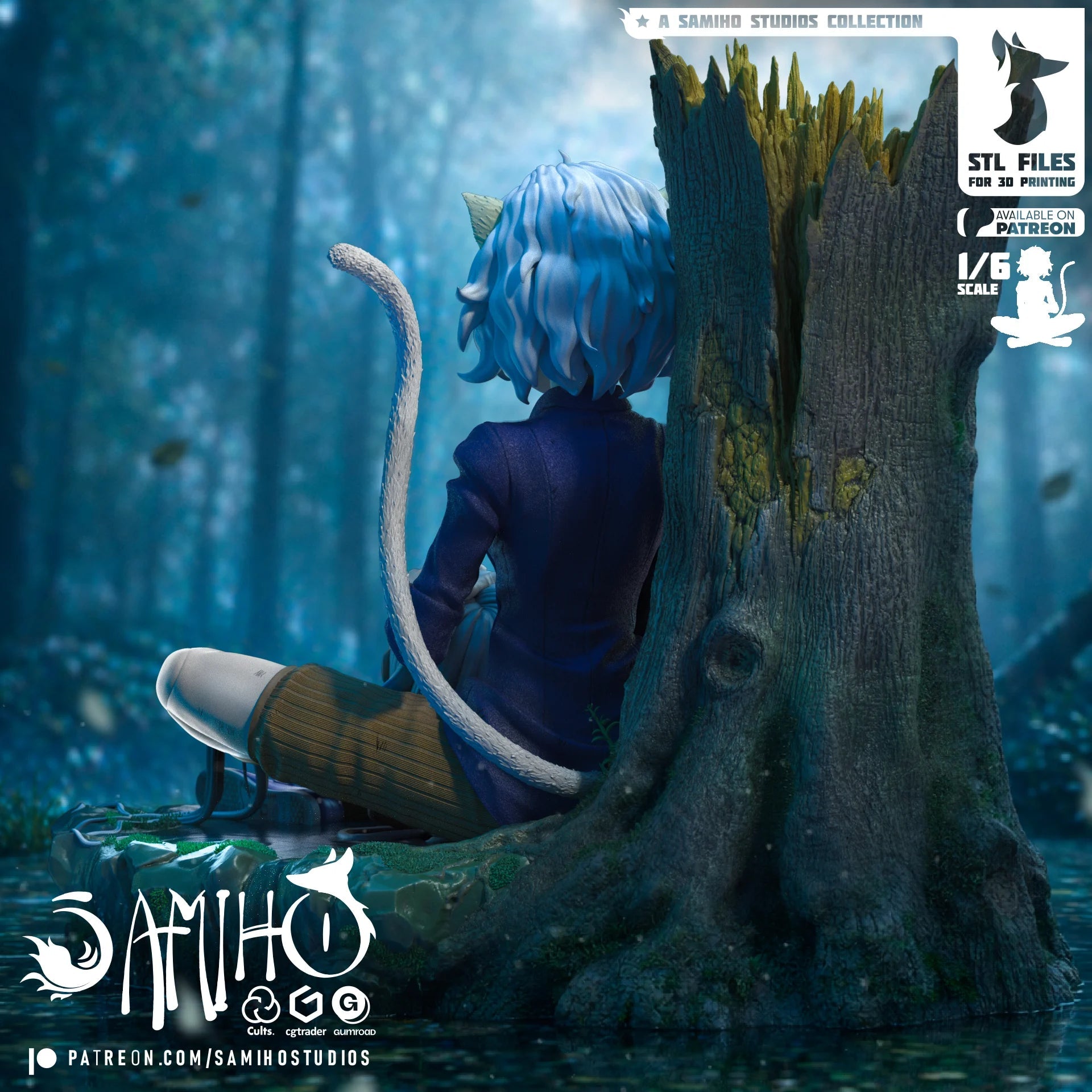 Neferpitou Résine de Collection Yagami Studio Figurine et statue résine de collection manga animé comics imprimé et peinte à la main