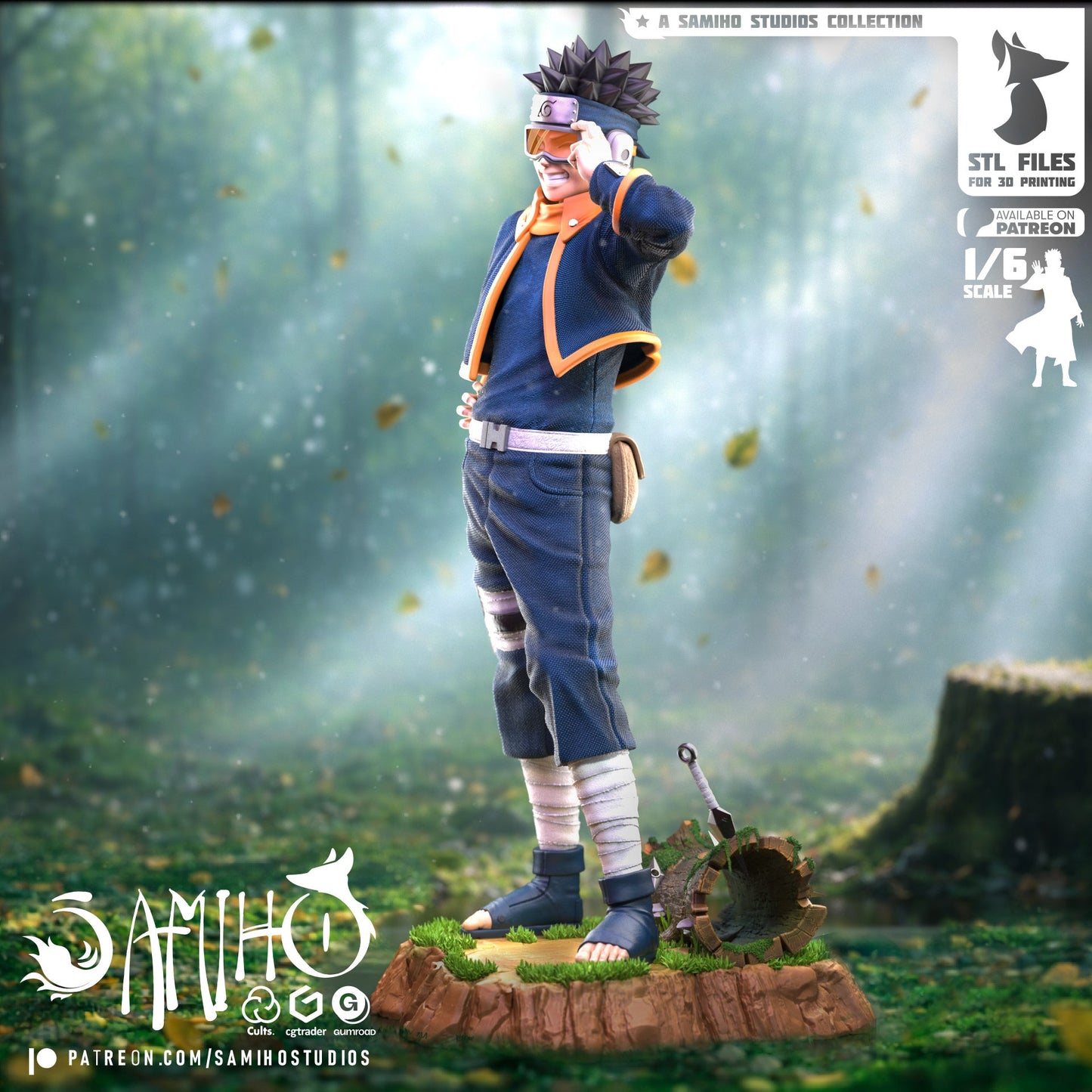 Obito Young Résine de Collection Yagami Studio Figurine et statue résine de collection manga animé comics imprimé et peinte à la main