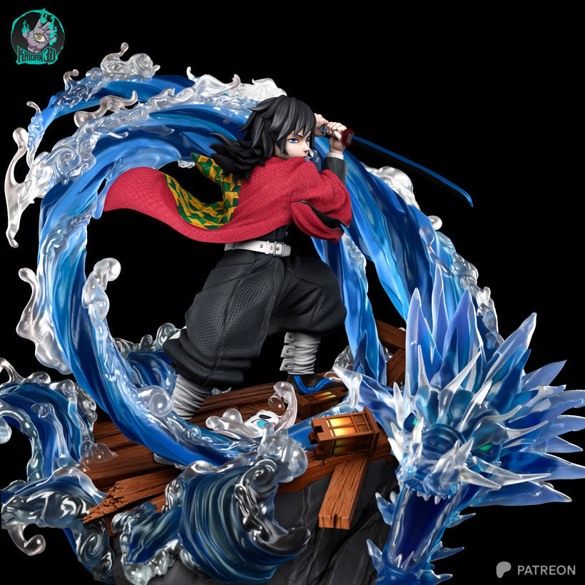 Giyu Tomioka Résine de Collection Yagami Studio Figurine et statue résine de collection manga animé comics imprimé et peinte à la main