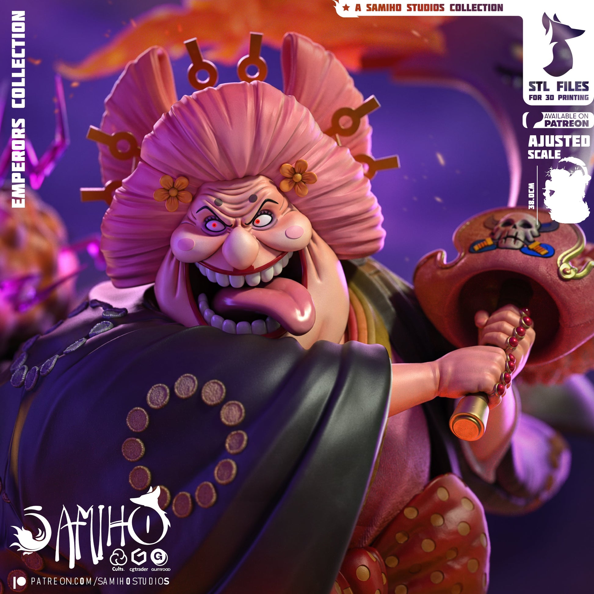 Big Mom Résine de Collection Yagami Studio Figurine et statue résine de collection manga animé comics imprimé et peinte à la main
