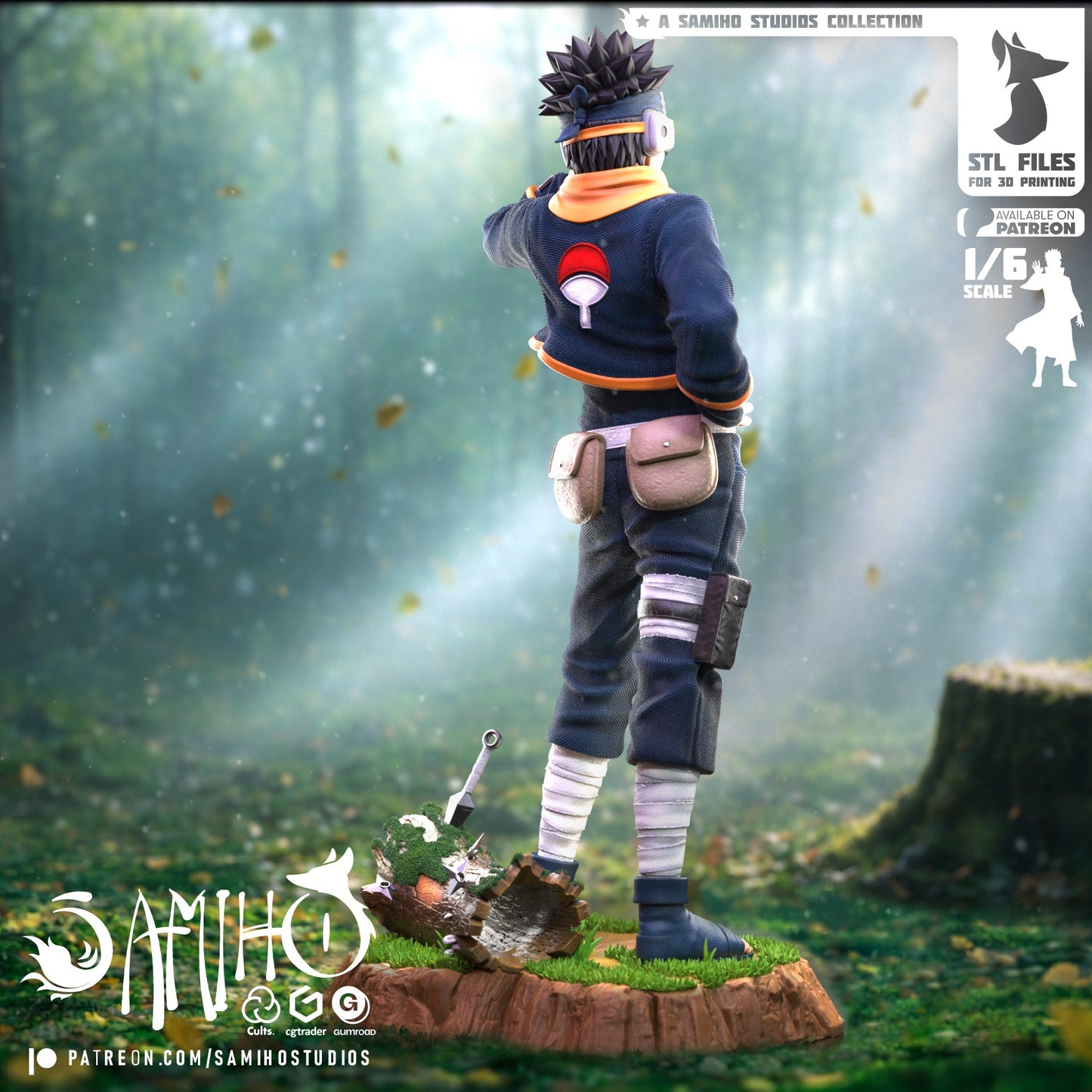 Obito Young Résine de Collection Yagami Studio Figurine et statue résine de collection manga animé comics imprimé et peinte à la main