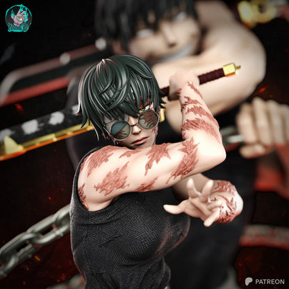 Maki x Toji Résine de Collection Yagami Studio Figurine et statue résine de collection manga animé comics imprimé et peinte à la main