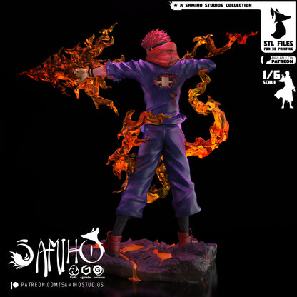 Figurine résine Sukuna Yuji Jujutsu Kaisen 