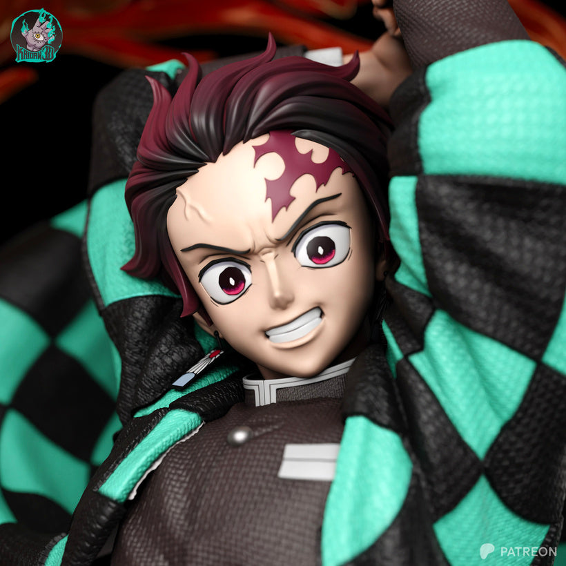 Kamado Tanjiro Résine de Collection Yagami Studio Figurine et statue résine de collection manga animé comics imprimé et peinte à la main