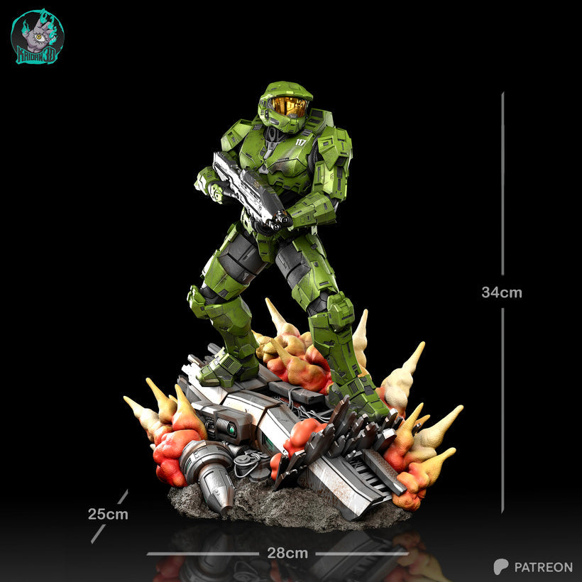Masterchief Résine de Collection Yagami Studio Figurine et statue résine de collection manga animé comics imprimé et peinte à la main