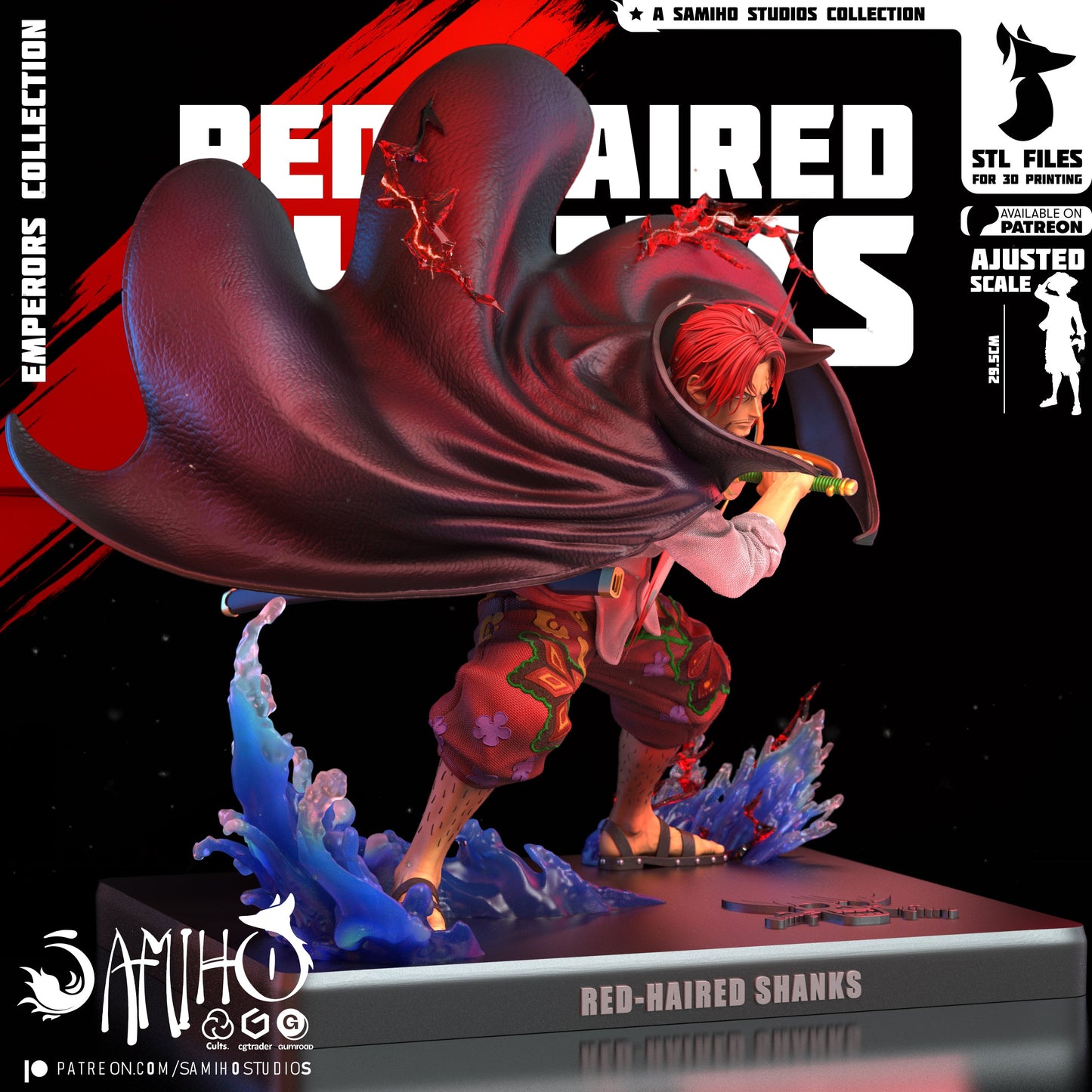 Shanks Résine de Collection Yagami Studio Figurine et statue résine de collection manga animé comics imprimé et peinte à la main