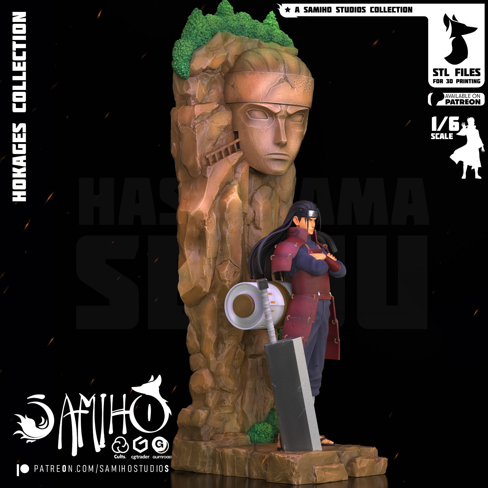 Hashirama Résine de Collection Yagami Studio Figurine et statue résine de collection manga animé comics imprimé et peinte à la main
