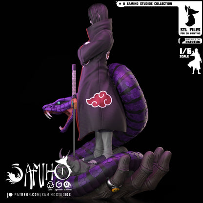 Orochimaru Akatsuki Résine de Collection Yagami Studio Figurine et statue résine de collection manga animé comics imprimé et peinte à la main