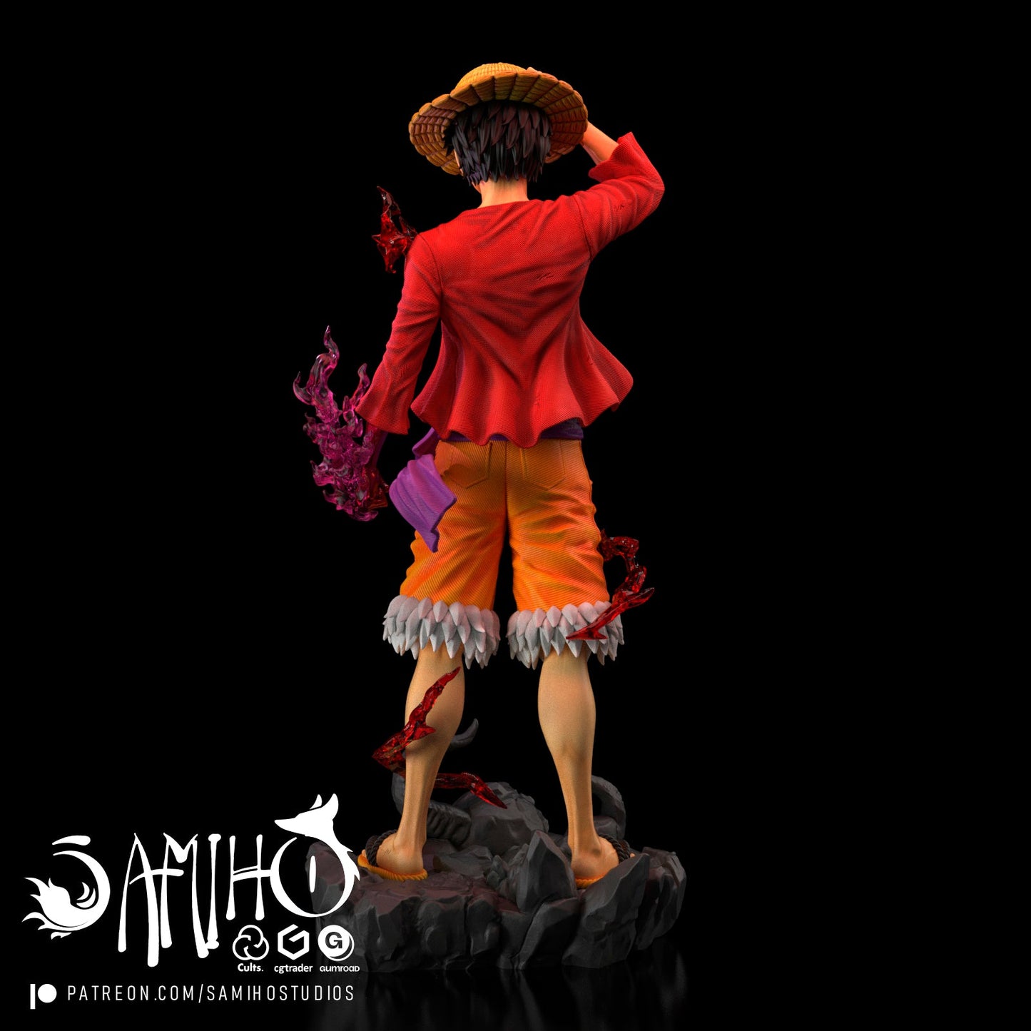 Luffy Résine de Collection Yagami Studio Figurine et statue résine de collection manga animé comics imprimé et peinte à la main