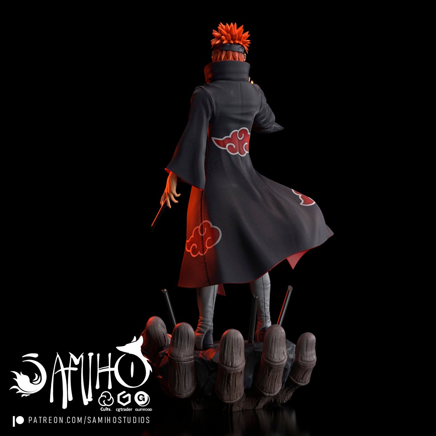 Pain Akatsuki Résine de Collection Yagami Studio Figurine et statue résine de collection manga animé comics imprimé et peinte à la main