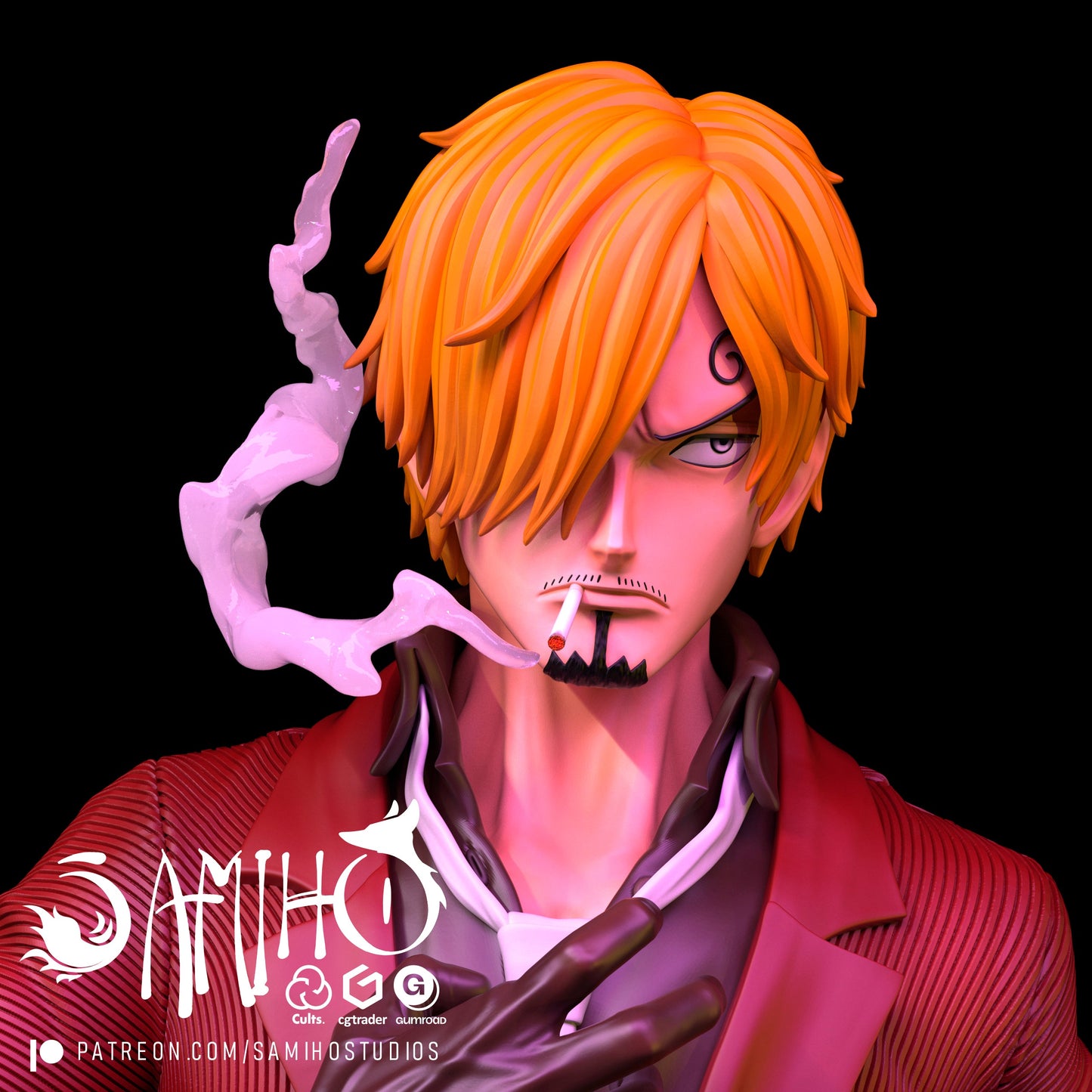 Sanji Résine de Collection Yagami Studio Figurine et statue résine de collection manga animé comics imprimé et peinte à la main