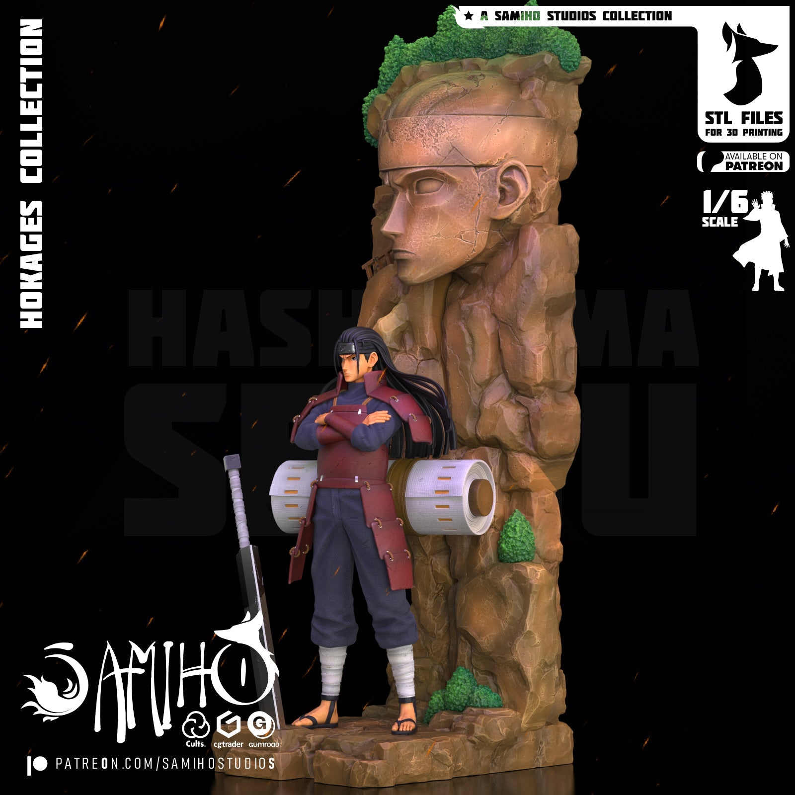 Hashirama Résine de Collection Yagami Studio Figurine et statue résine de collection manga animé comics imprimé et peinte à la main