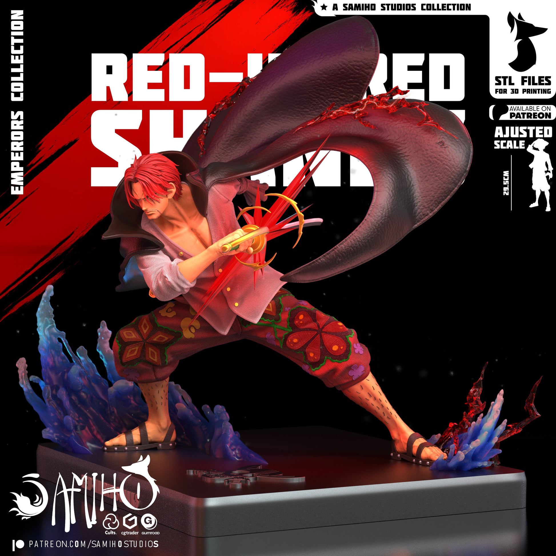 Shanks Résine de Collection Yagami Studio Figurine et statue résine de collection manga animé comics imprimé et peinte à la main