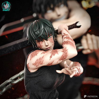Maki x Toji Résine de Collection Yagami Studio Figurine et statue résine de collection manga animé comics imprimé et peinte à la main