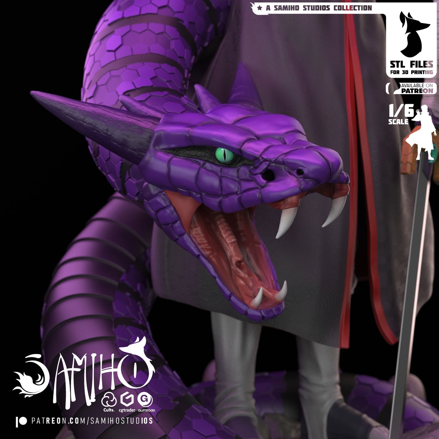 Orochimaru Akatsuki Résine de Collection Yagami Studio Figurine et statue résine de collection manga animé comics imprimé et peinte à la main