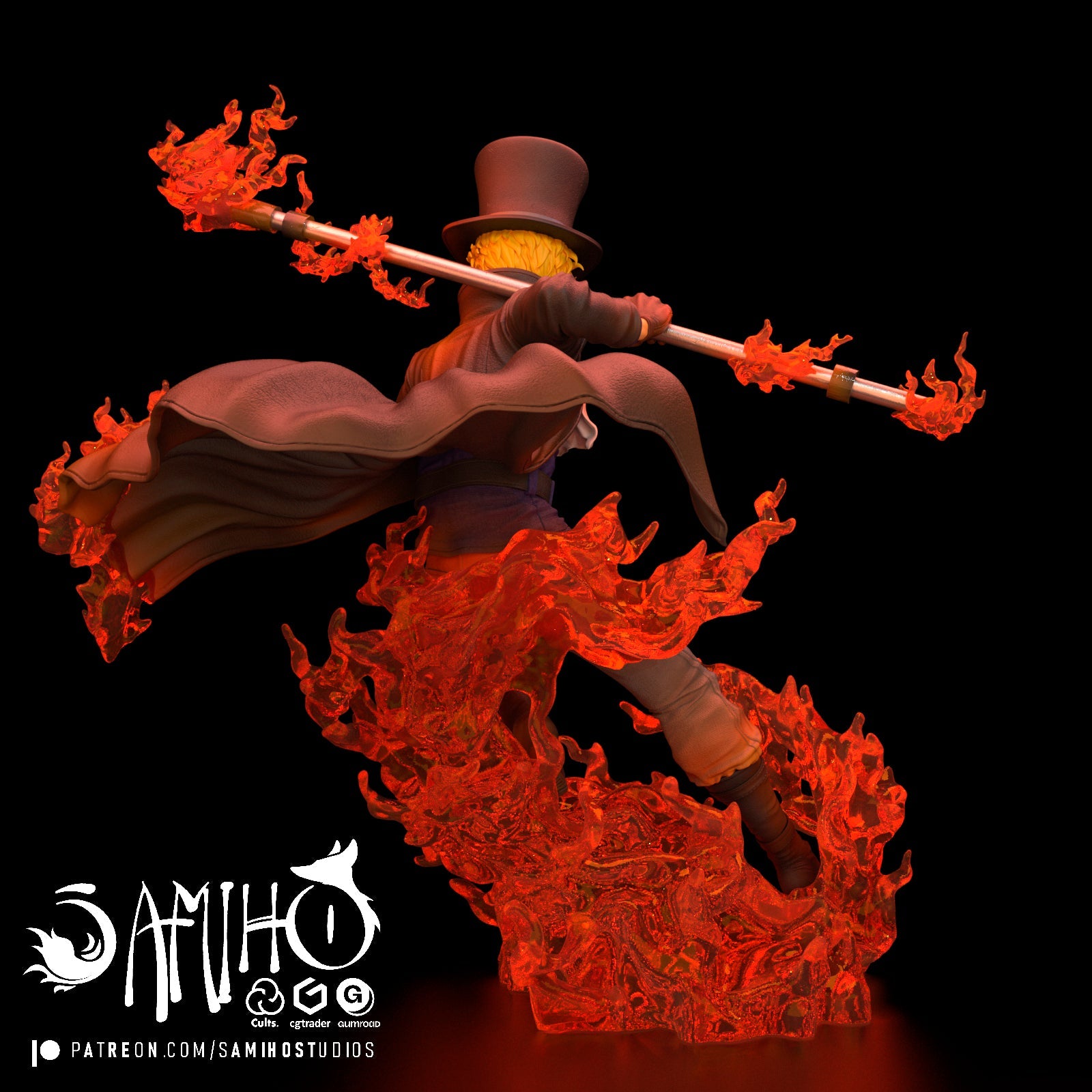 Sabo Résine de Collection Yagami Studio Figurine et statue résine de collection manga animé comics imprimé et peinte à la main