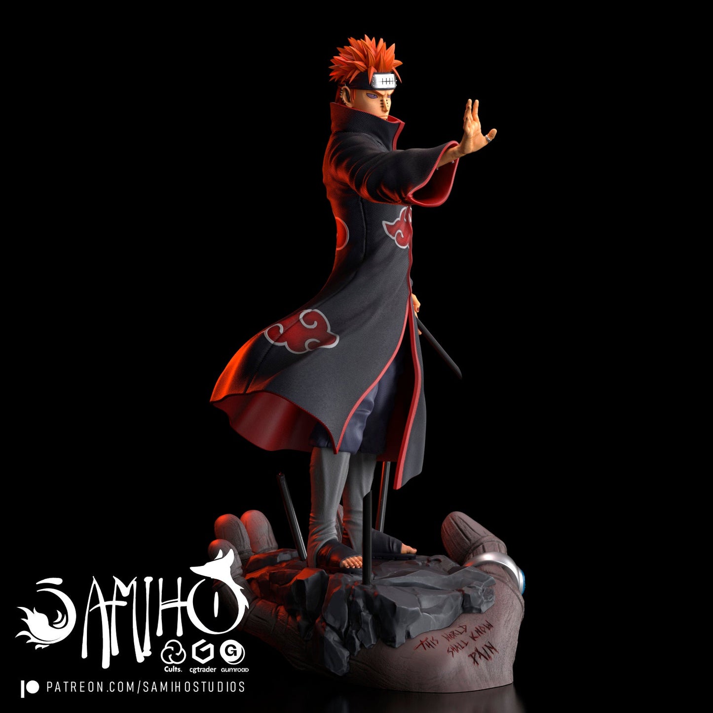 Pain Akatsuki Résine de Collection Yagami Studio Figurine et statue résine de collection manga animé comics imprimé et peinte à la main