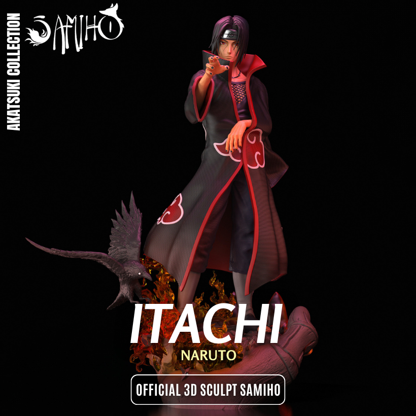Itachi Akatsuki Résine de Collection Yagami Studio Figurine et statue résine de collection manga animé comics imprimé et peinte à la main