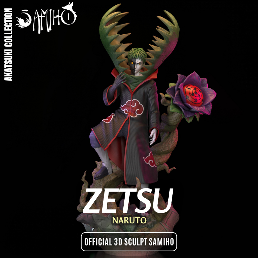 Zetsu Akatsuki Résine de Collection Yagami Studio Figurine et statue résine de collection manga animé comics imprimé et peinte à la main