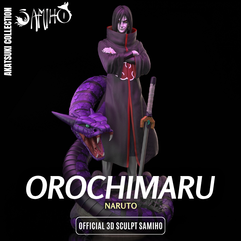 Orochimaru Akatsuki Résine de Collection Yagami Studio Figurine et statue résine de collection manga animé comics imprimé et peinte à la main