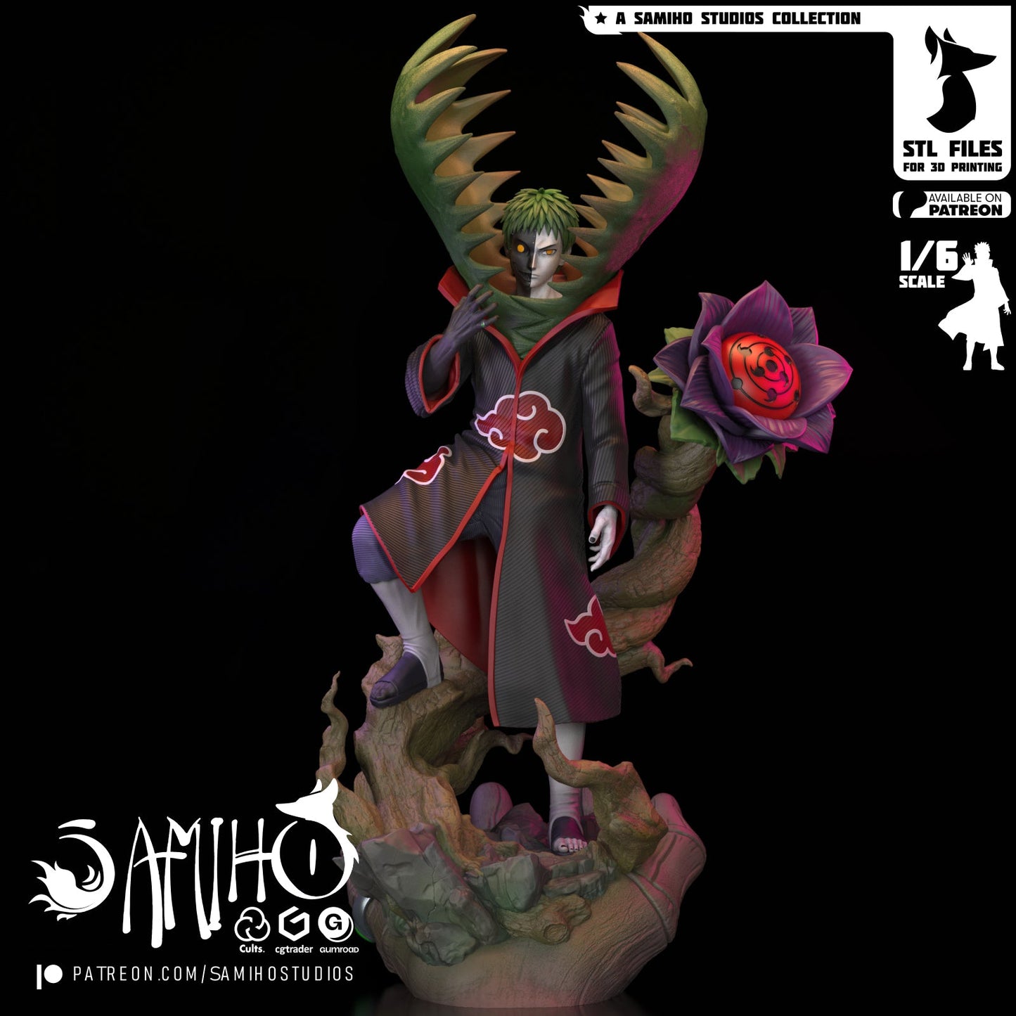 Zetsu Akatsuki Résine de Collection Yagami Studio Figurine et statue résine de collection manga animé comics imprimé et peinte à la main