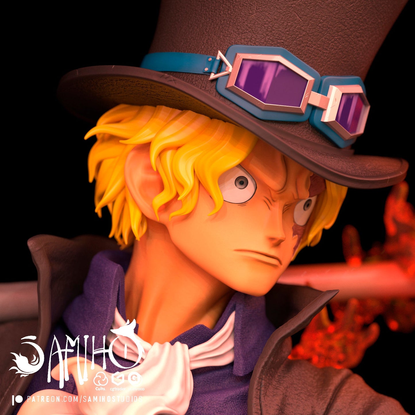 Sabo Résine de Collection Yagami Studio Figurine et statue résine de collection manga animé comics imprimé et peinte à la main