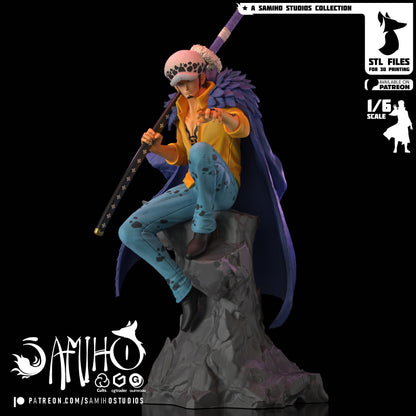 Trafalgar Law Résine de Collection Yagami Studio Figurine et statue résine de collection manga animé comics imprimé et peinte à la main