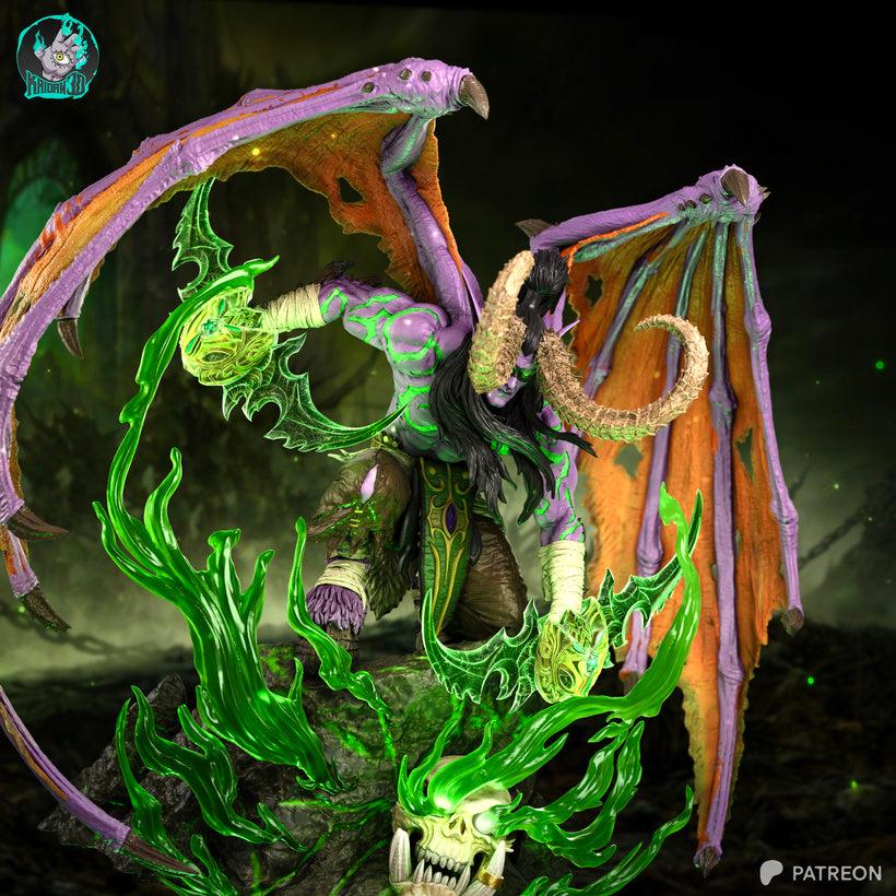 Illidan Résine de Collection Yagami Studio Figurine et statue résine de collection manga animé comics imprimé et peinte à la main