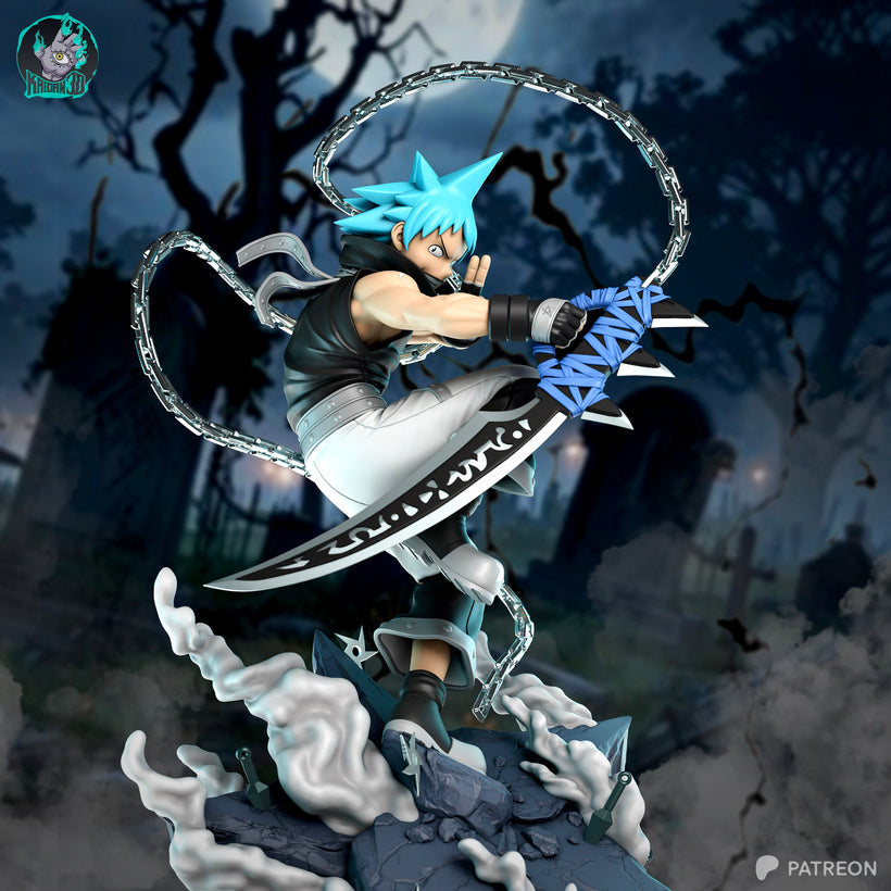 Black Star Résine de Collection Yagami Studio Figurine et statue résine de collection manga animé comics imprimé et peinte à la main