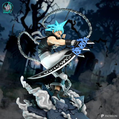 Black Star Résine de Collection Yagami Studio Figurine et statue résine de collection manga animé comics imprimé et peinte à la main