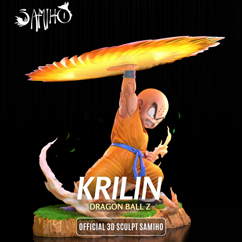 Krilin Résine de Collection Yagami Studio Figurine et statue résine de collection manga animé comics imprimé et peinte à la main