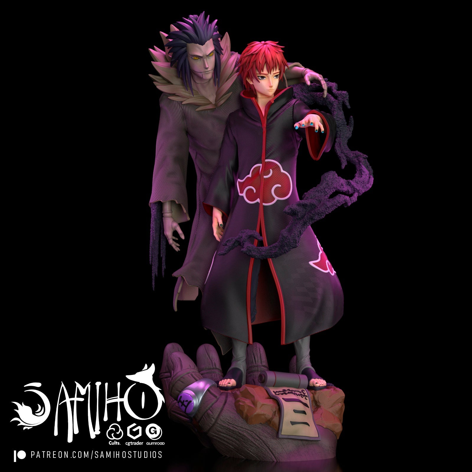 Sasori Akatsuki Résine de Collection Yagami Studio Figurine et statue résine de collection manga animé comics imprimé et peinte à la main