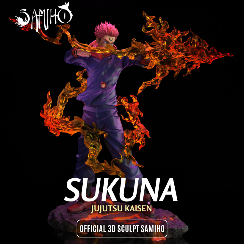 Figurine résine Sukuna Yuji Jujutsu Kaisen 