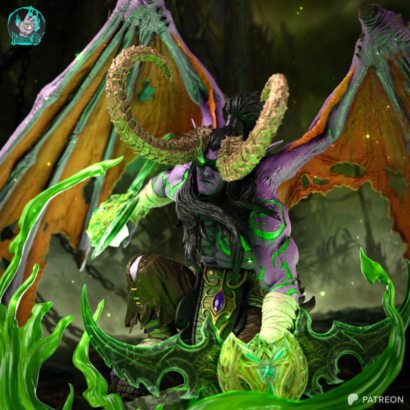 Illidan Résine de Collection Yagami Studio Figurine et statue résine de collection manga animé comics imprimé et peinte à la main