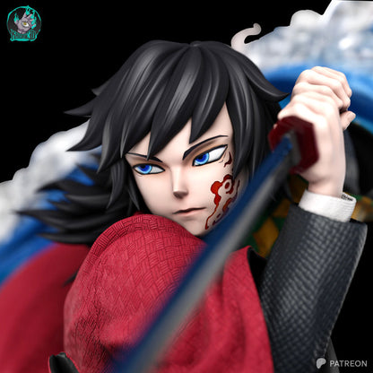 Giyu Tomioka Résine de Collection Yagami Studio Figurine et statue résine de collection manga animé comics imprimé et peinte à la main