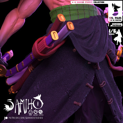 Zoro Ashura Résine de Collection Yagami Studio Figurine et statue résine de collection manga animé comics imprimé et peinte à la main