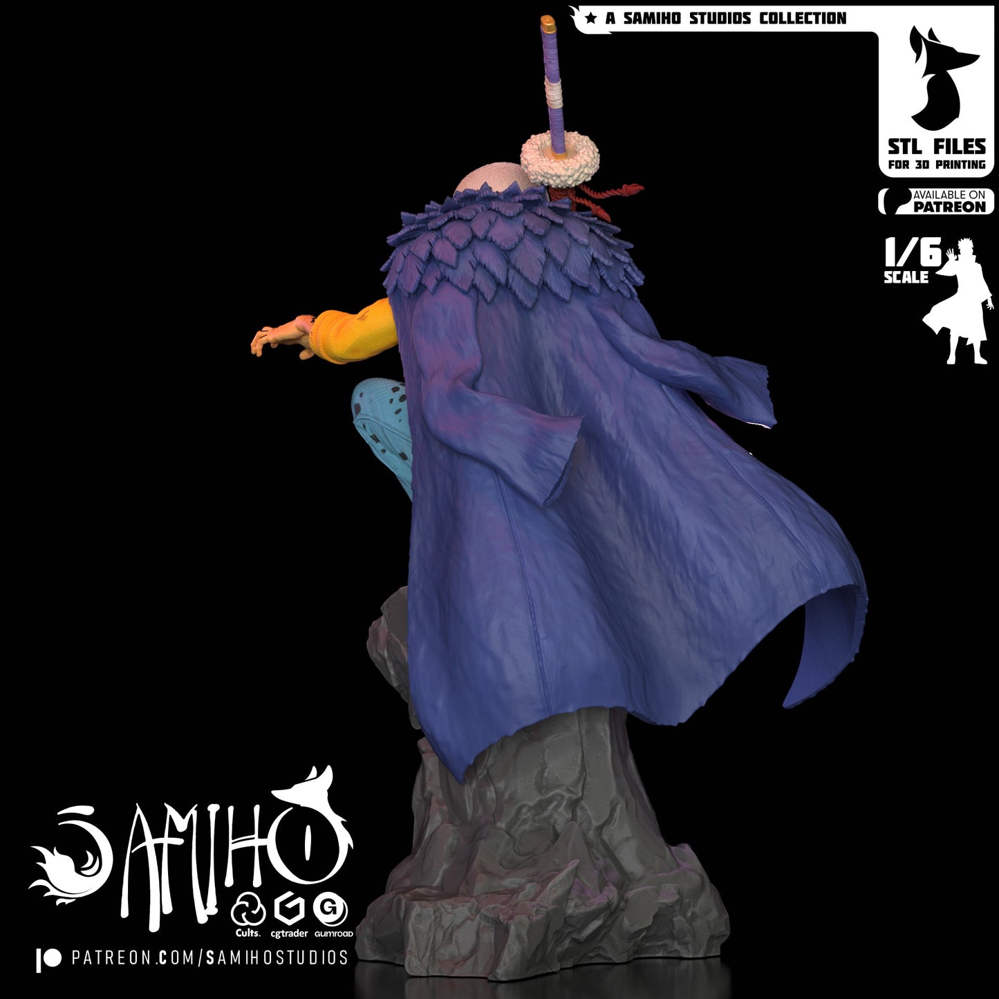Trafalgar Law Résine de Collection Yagami Studio Figurine et statue résine de collection manga animé comics imprimé et peinte à la main