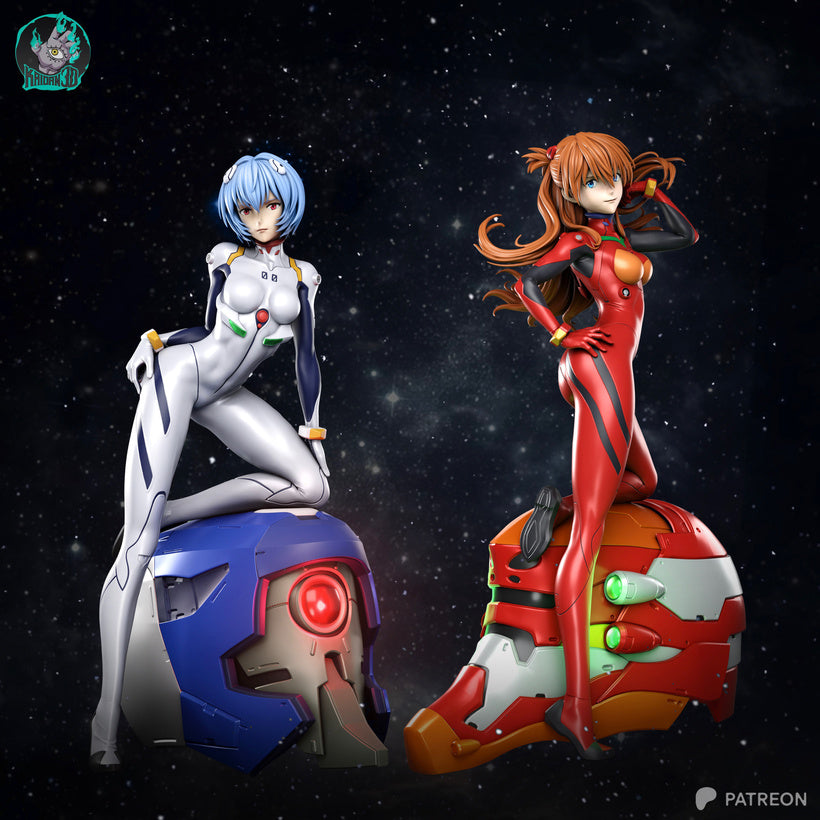 Asuka Langley Résine de Collection Yagami Studio Figurine et statue résine de collection manga animé comics imprimé et peinte à la main