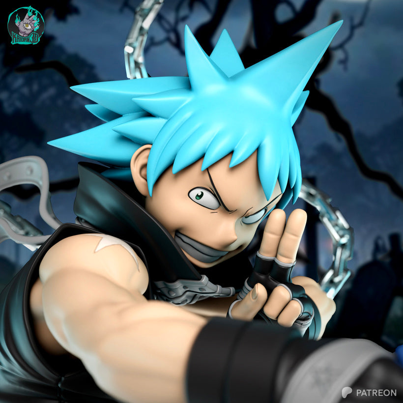 Black Star Résine de Collection Yagami Studio Figurine et statue résine de collection manga animé comics imprimé et peinte à la main