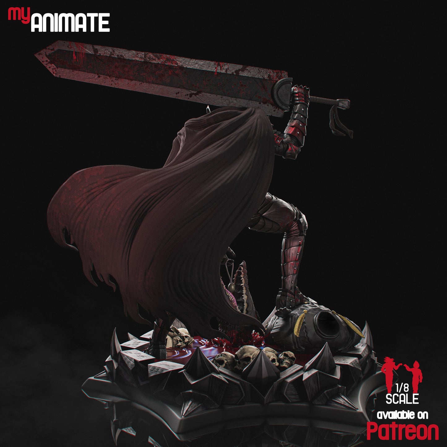Guts Armure du Loup Résine de Collection Yagami Studio Figurine et statue résine de collection manga animé comics imprimé et peinte à la main