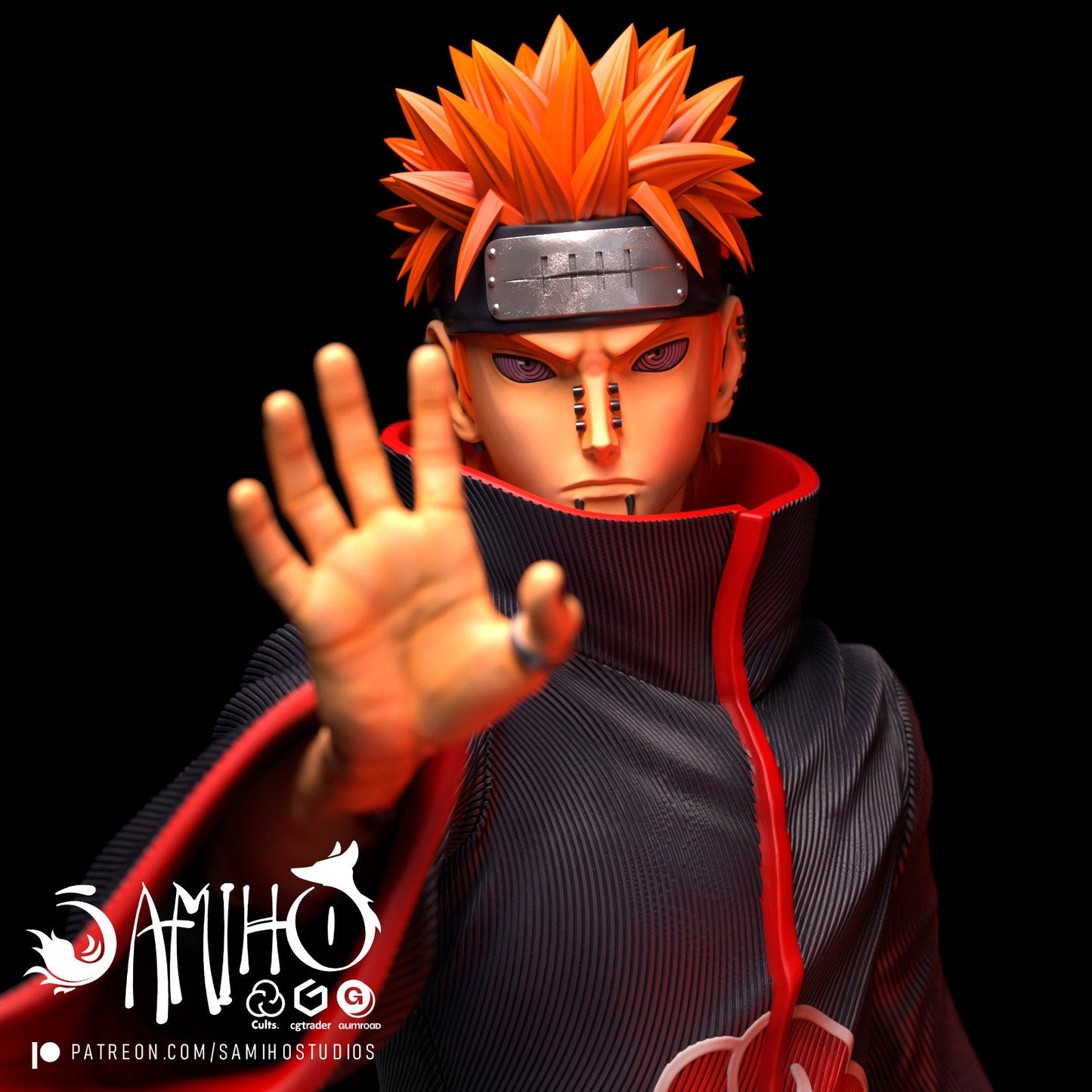 Pain Akatsuki Résine de Collection Yagami Studio Figurine et statue résine de collection manga animé comics imprimé et peinte à la main